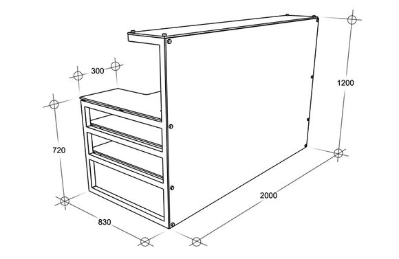 Scheme - Reception counter. Model 14