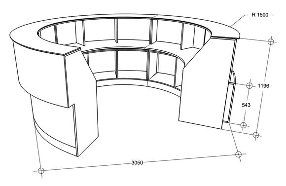 Scheme - Reception counter. Model 3