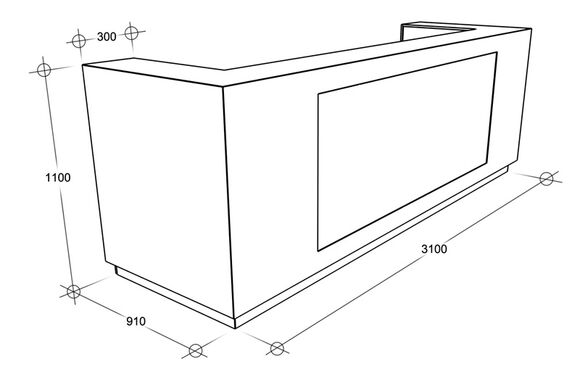 Reception counter. Model 6