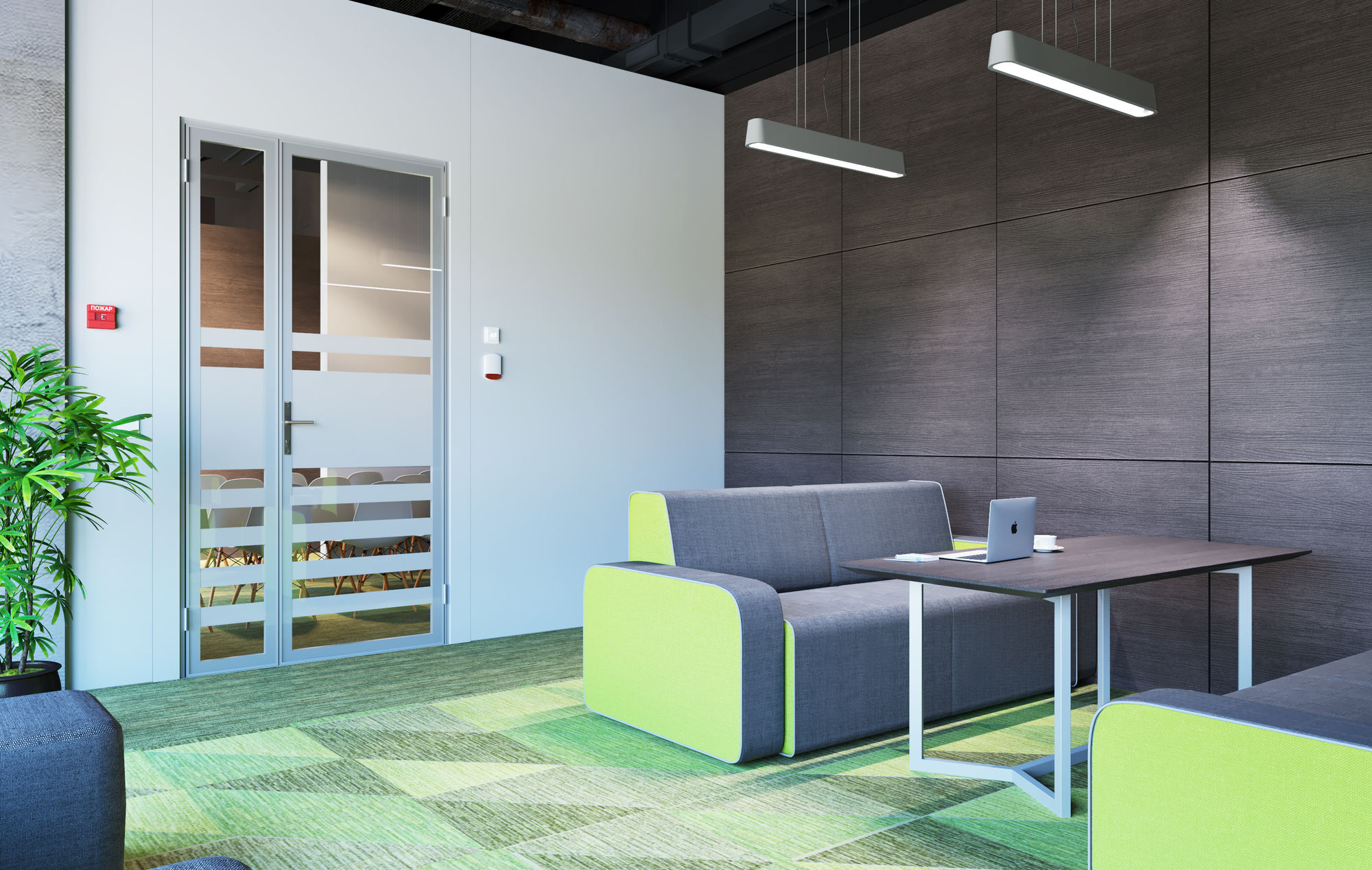 Photo Doors made of glass and chipboard UALCOM-Vitero