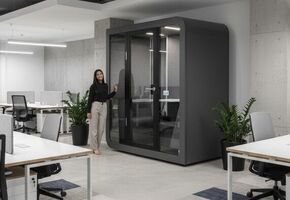 Our acoustic booths are already in use in more than 100 different offices across Ukraine, helping teams have productive calls, meetings, and moments of quiet even in open spaces.