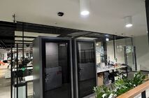UALCOM installed several single-seat acoustic booths in the office of a technology company.