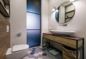 Stationary partitions in project Anthracite Line by Tabooret Interiors Lab.