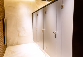 Sanitary partitions in project IT company S.M.A.R.T. Solutions 2