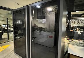 Аcoustic cabins in project UALCOM installed several single-seat acoustic booths in the office of a technology company.
